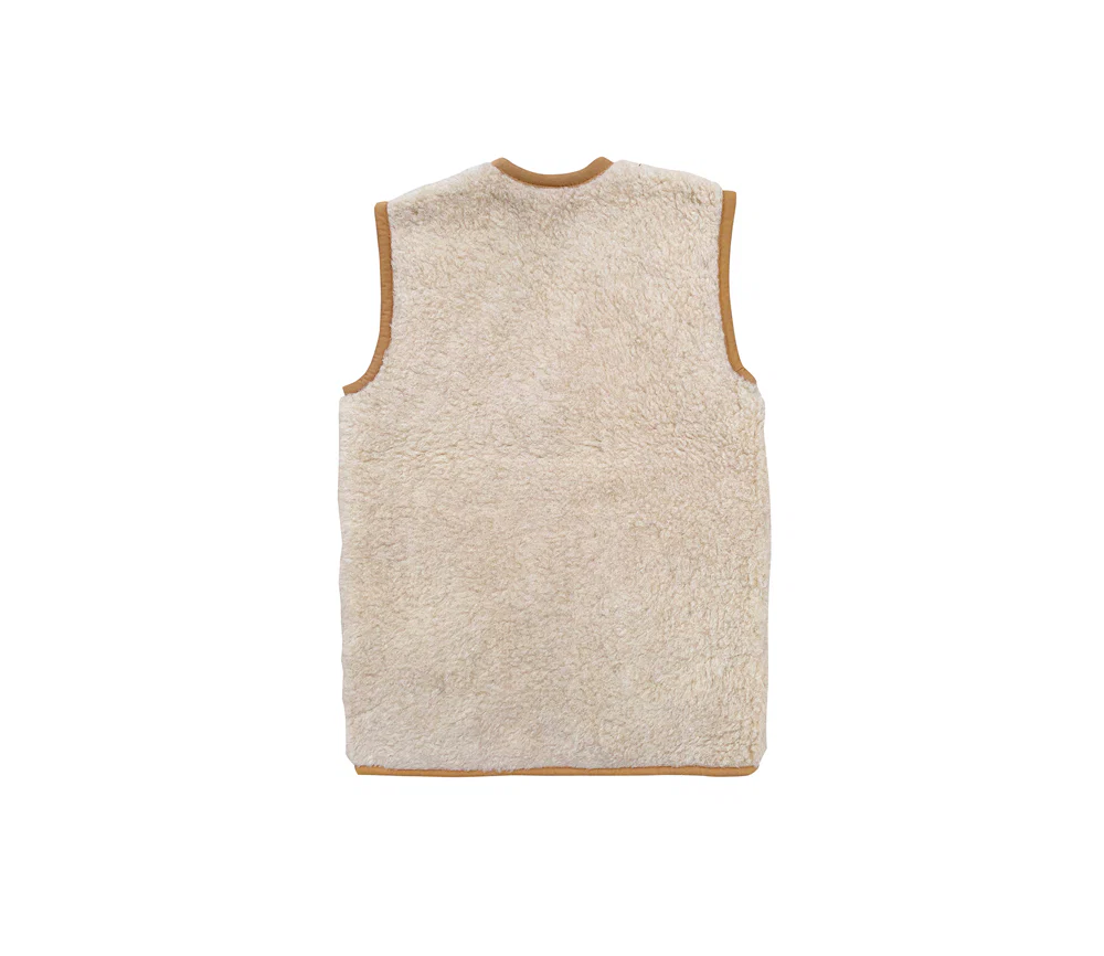 Alwero - Bodywarmer "Alpen" Adult, Biowolle, BEIGE, Unisex - Image 3