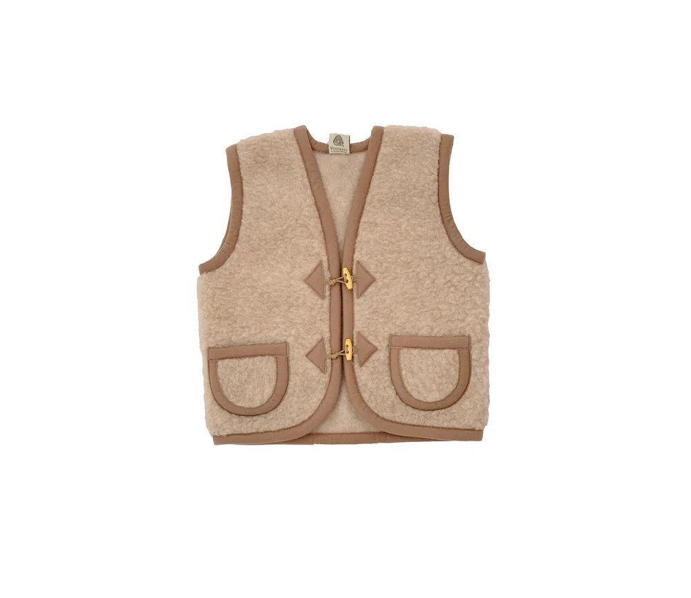 Alwero - Bodywarmer Alpen Junior, Biowolle, BEIGE - Image 4