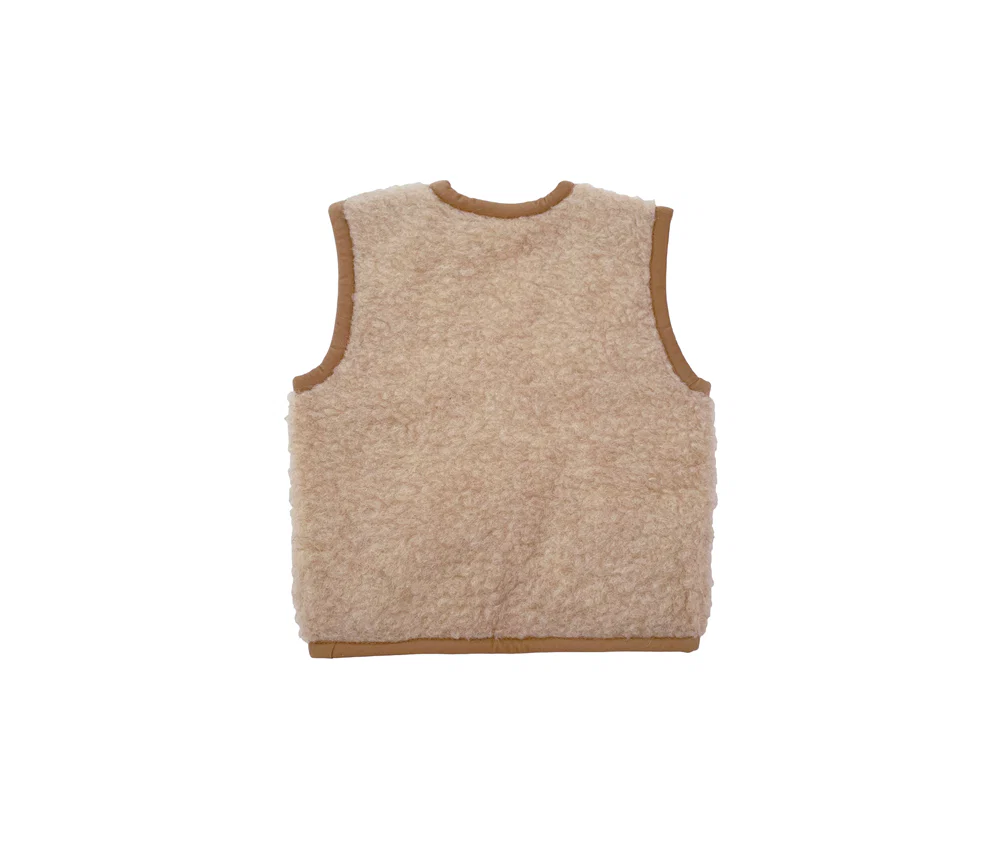 Alwero - Bodywarmer Alpen Junior, Biowolle, BEIGE - Image 5