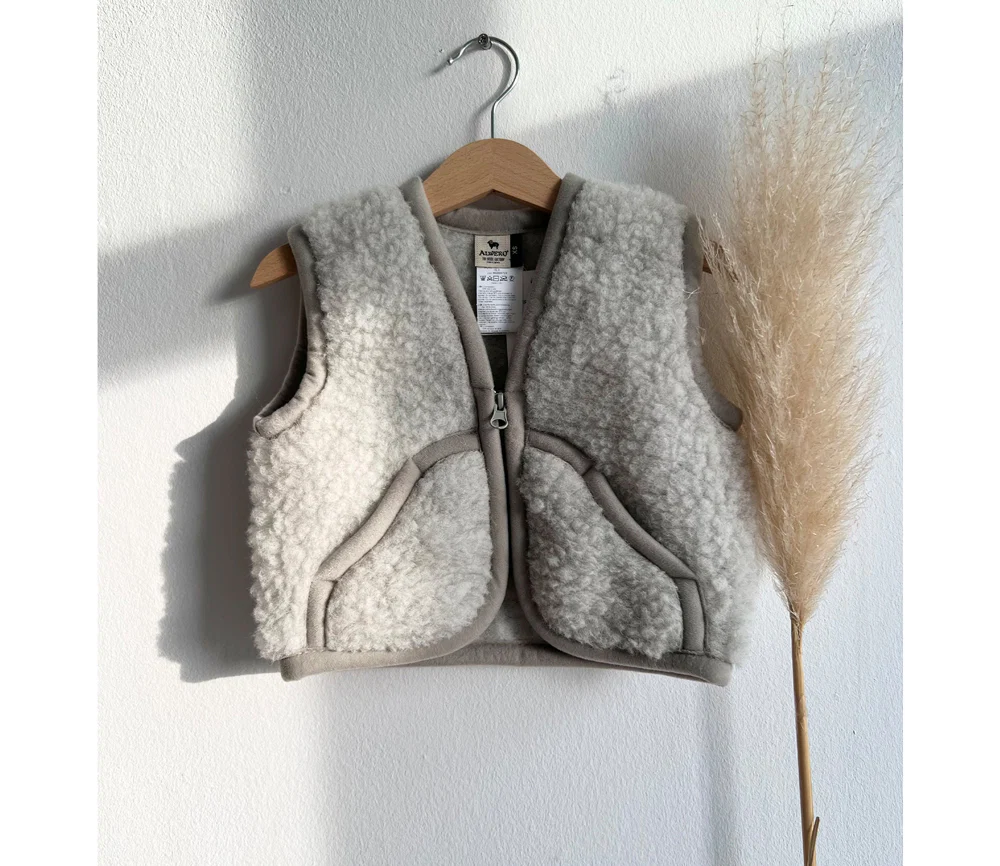 Alwero - Bodywarmer CARPATHIAN, Biowolle, Hellgrau - Image 3