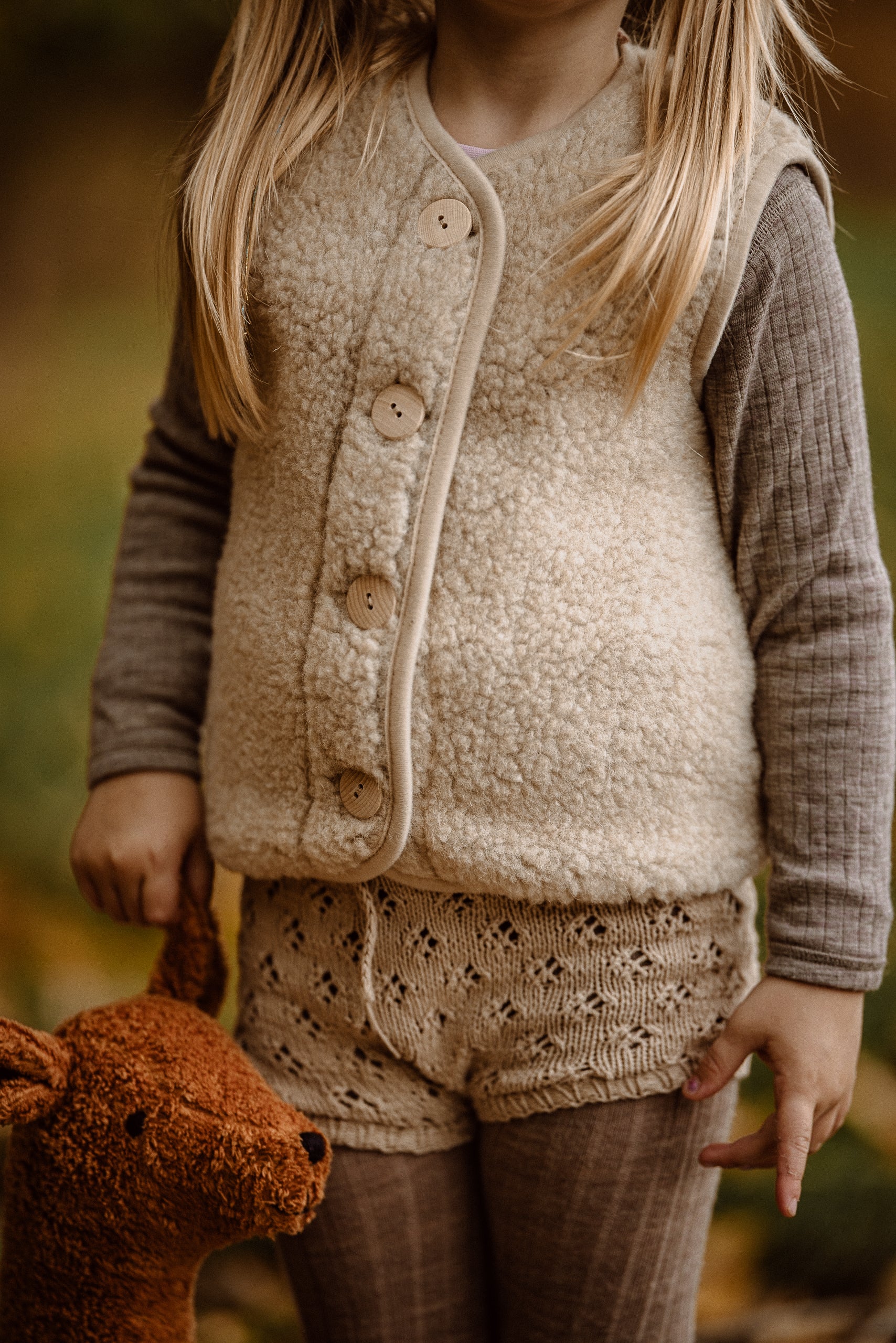 Alwero - Bodywarmer "PO" Junior, Biowolle, Sand Brown, ultra light - Image 5
