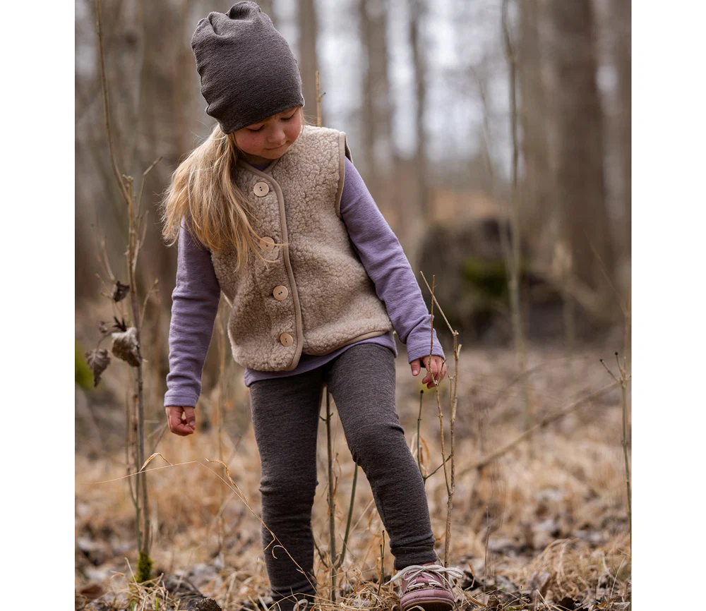 Alwero - Bodywarmer "PO" Junior, Biowolle, Sand Brown, ultra light - Image 7