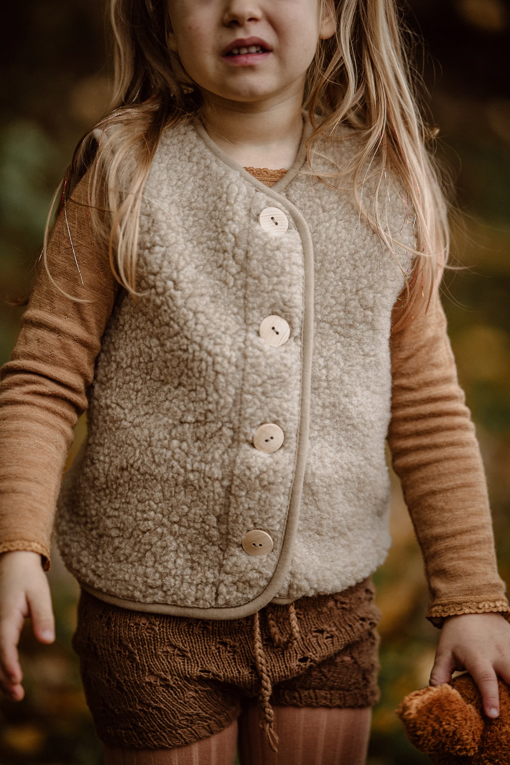 Alwero - Bodywarmer "PO" Junior, Biowolle, TAN, ultra light - Image 3