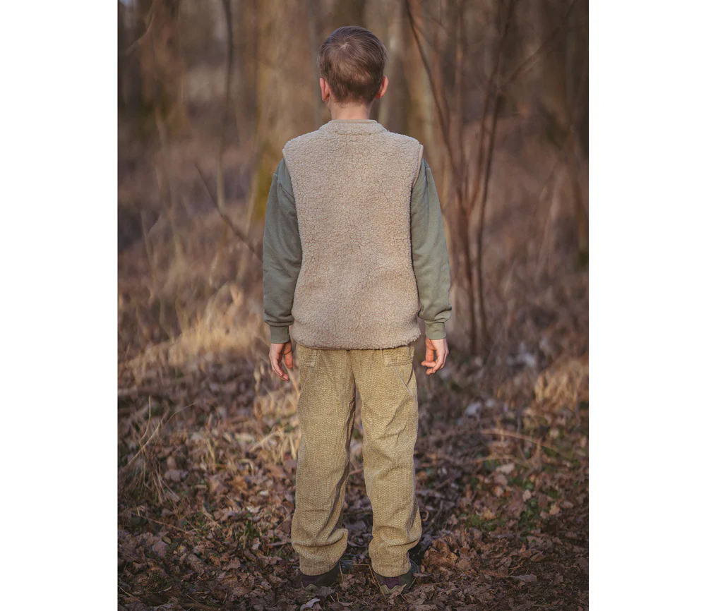 Alwero - Bodywarmer RUDI Junior, Tan, Biowolle ultra light - Image 5