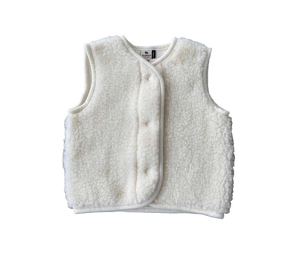 Alwero - Bodywarmer "TYB" Junior, Biowolle, OFF-WHITE, ultra light - Image 4