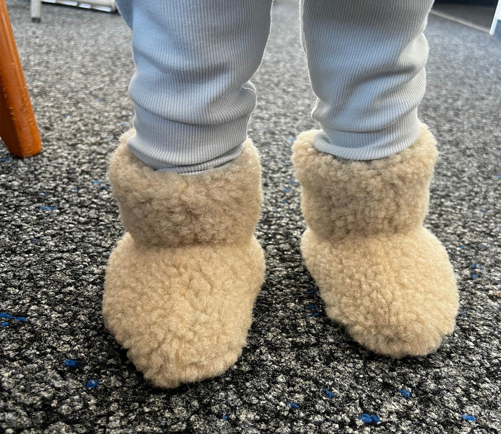 Alwero - Booties Baby, EVERS, Tan, Biowolle - Image 3