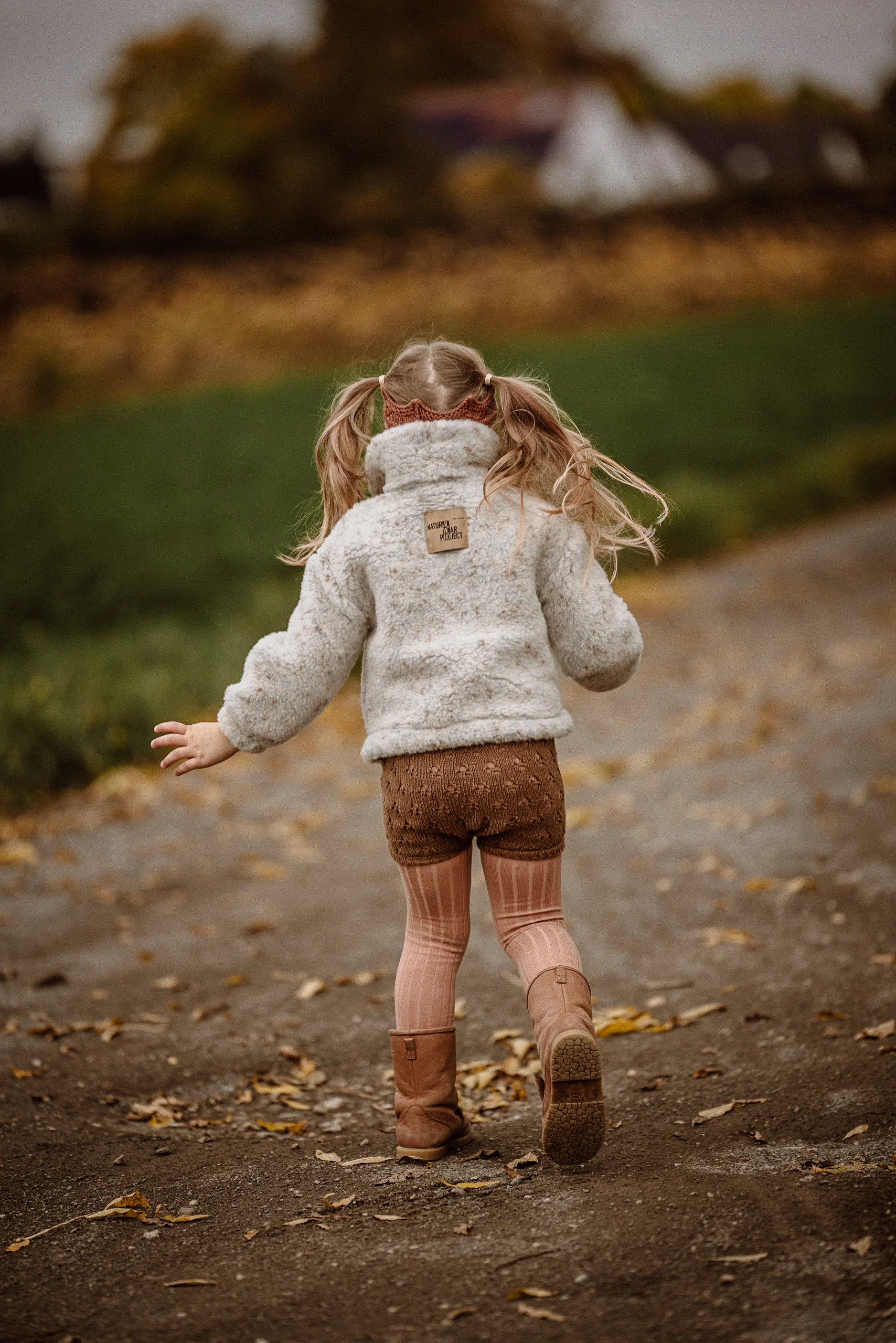Alwero - Jacke BLANCS Jr., Oversize, BEIGE MULTIDOTS, Biowolle, ultra leicht - Image 11