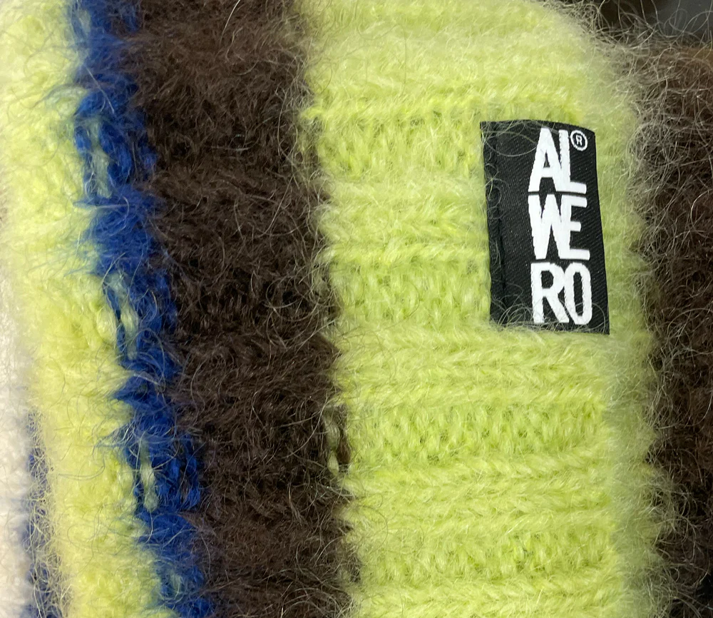 Alwero - Mütze, 'FLUFF', Chocolate Martini/Pistachio, Mohair - Image 5