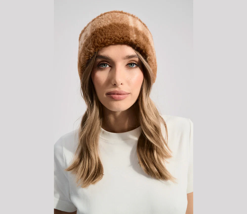 Alwero - Stirnband / Halswärmer VOVO, Scotch Beige, Biowolle, ultra light - Image 3