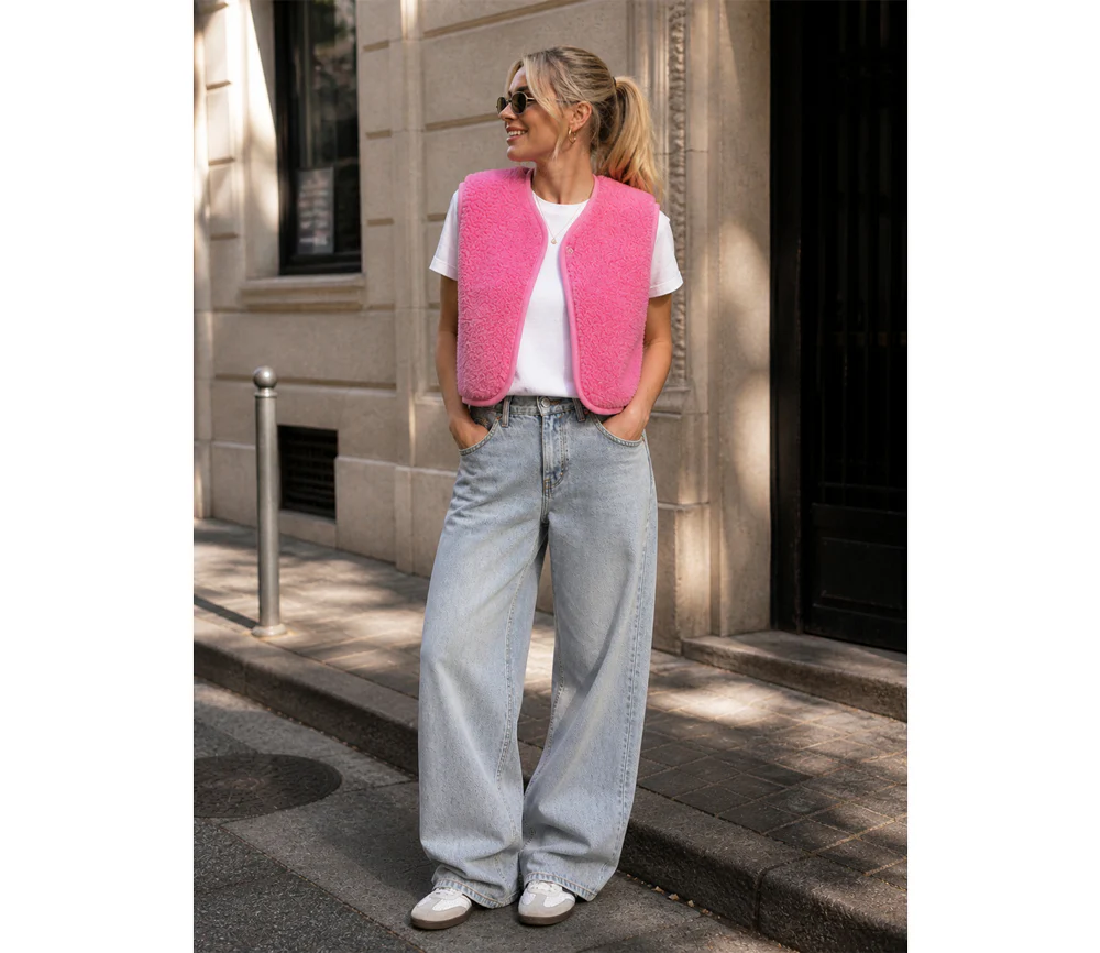 Alwero - Weste "CAMINO" Adult, BUBBLE GUM, Merinowolle, ultra light - Image 4